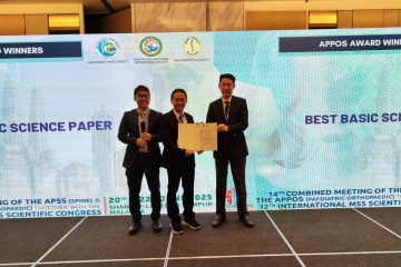 恭喜 陳俊和 常務理事榮獲 APPOS 最佳論文第一名